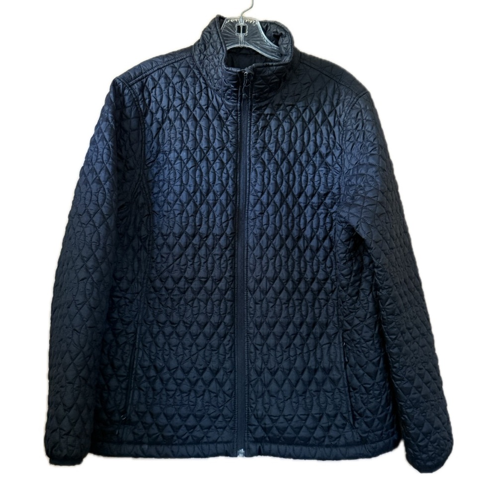 Lands’ End Primaloft Quilted Jacket Black Size XL Petite